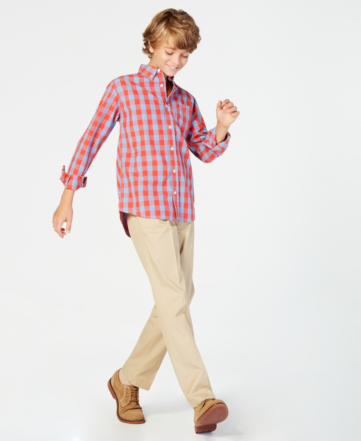 Tommy Hilfiger Toddler and Little Boys Kirk Box-Plaid Button-Down Shirt