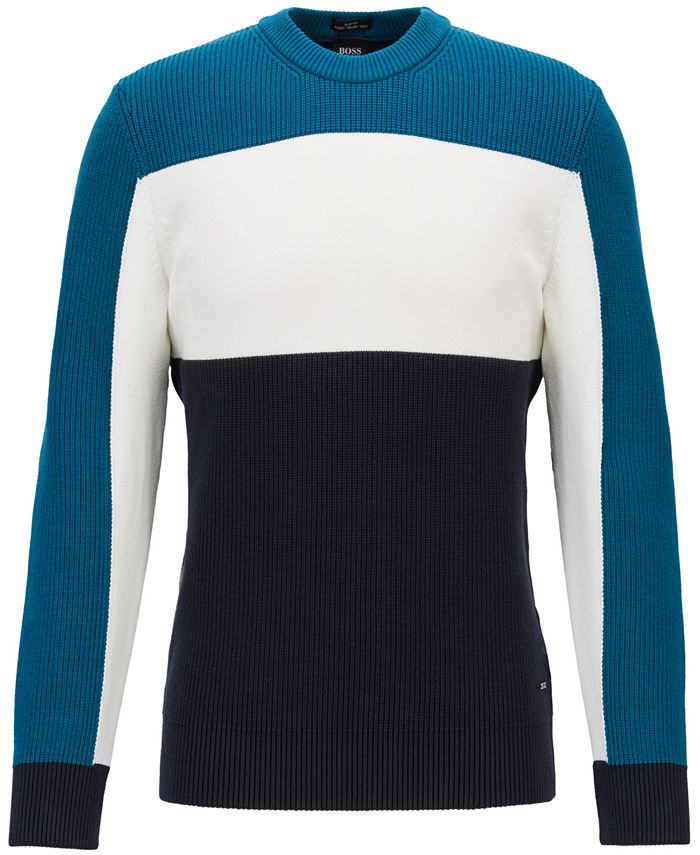 Hugo Boss BOSS Men's Slim-Fit Colorblocked Sweater & Reviews - Hugo ...