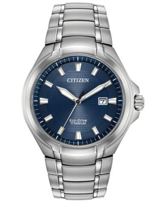 Citizen Eco-Drive Men's Paradigm Silver-Tone Super Titanium Bracelet Watch  43mm - Macy's