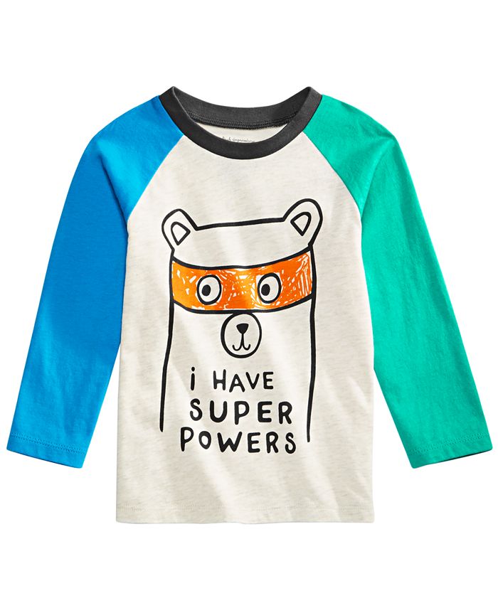 First Impressions Toddler Boys Long-Sleeve Colorblocked Cotton T-Shirt ...