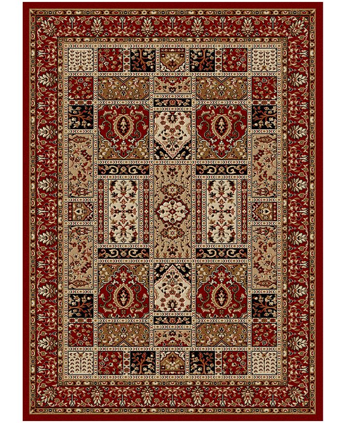 KM Home CLOSEOUT!! Pesaro Panel Red 5'5" x 7'7" Area Rug Macy's