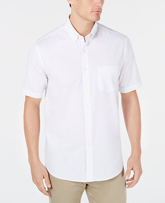 Club Room Men's Regular-Fit Stretch Oxford Shirt, Created for Macy's ...