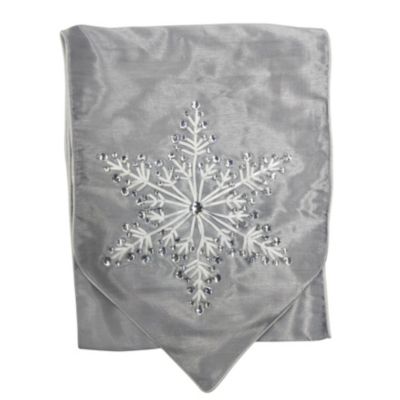 National Tree Company - 13" x 72" Table Runner with Snowflake Design