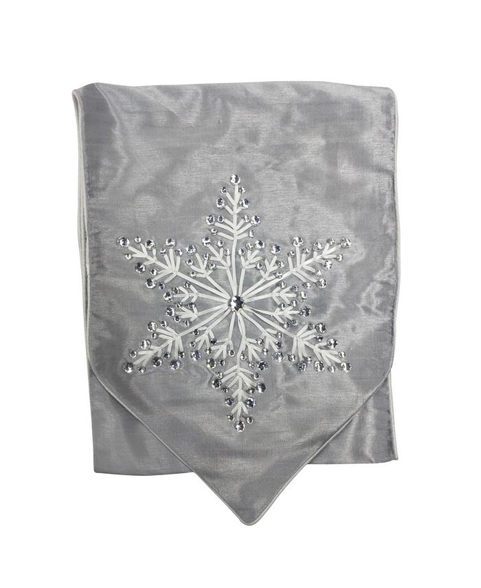 National tree company 13 x 72 table runner with snowflake design macy s