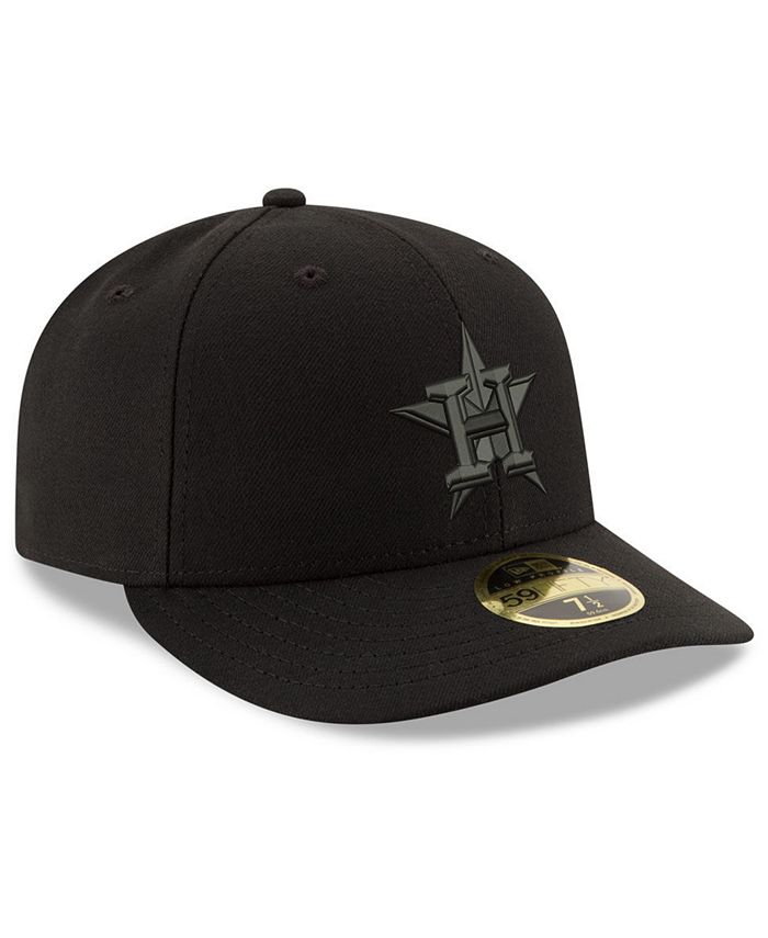 New Era Houston Astros Triple Black Low Profile 59FIFTY Fitted Cap - Macy's