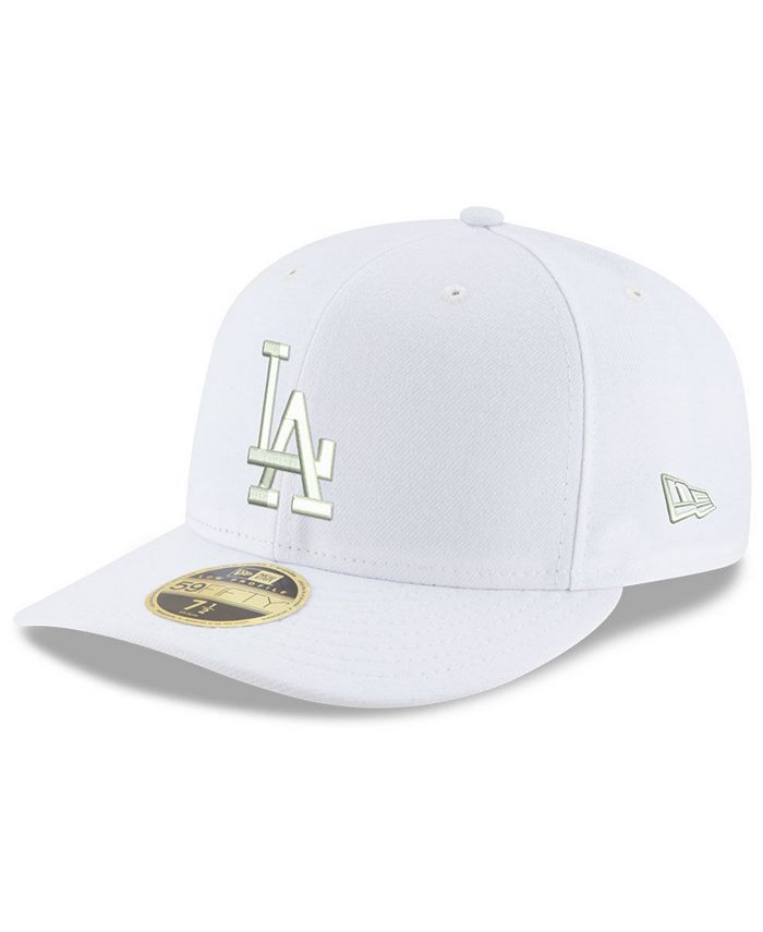 New Era Los Angeles Dodgers Triple White Low Profile 59FIFTY Fitted Cap ...