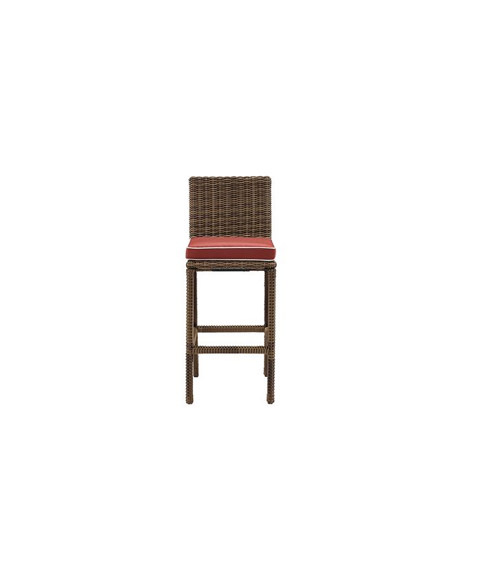 Crosley Bradenton Outdoor Wicker Bar Height Stools (Set Of 2) With Cushions Macy's