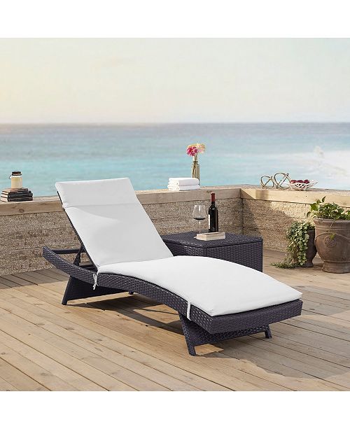 Crosley Biscayne Chaise Lounge With Cushion & Reviews Furniture Macy's