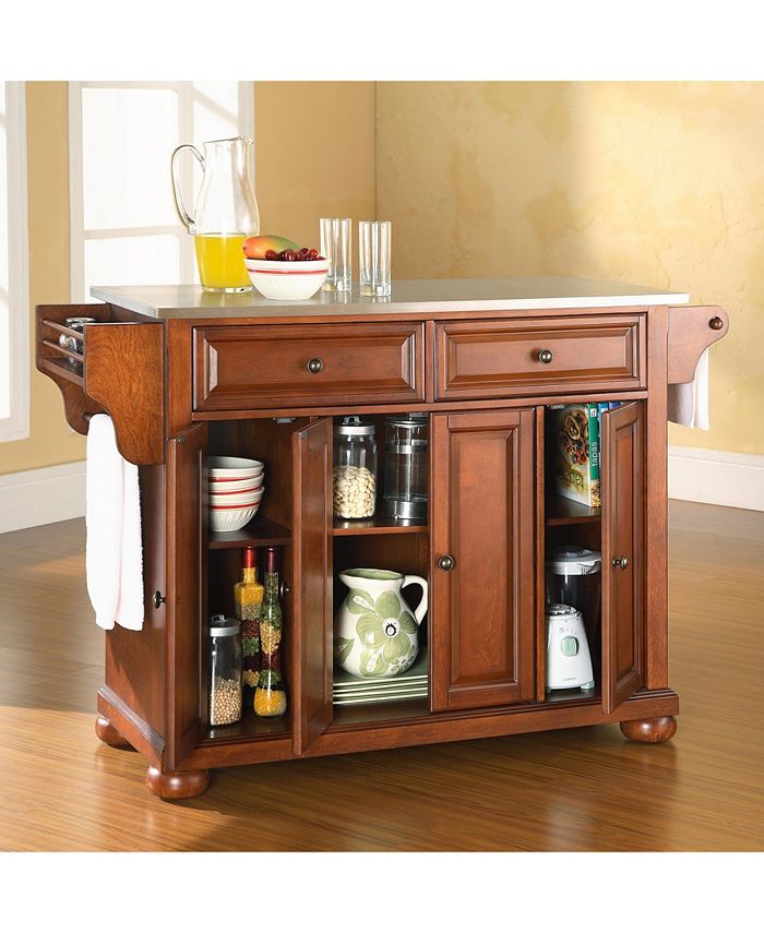 Crosley Alexandria Stainless Steel Top Kitchen Island Macy's