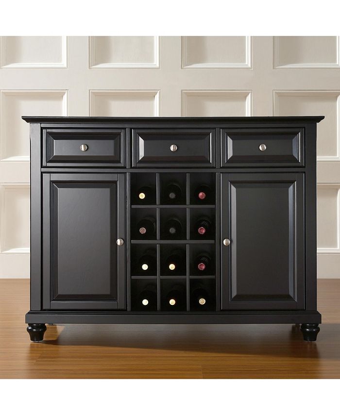 Crosley Cambridge Buffet Server Sideboard With Wine Storage