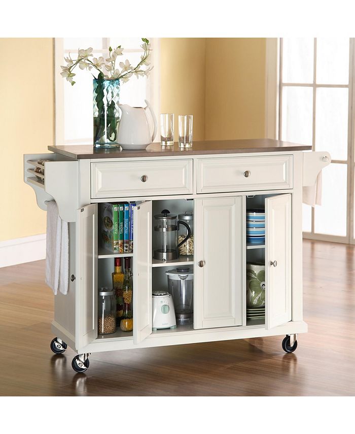 Crosley Stainless Steel Top Kitchen Cart Island Macy's