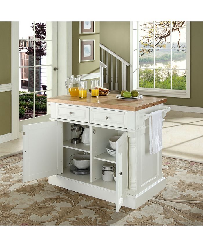 Crosley Oxford Butcher Block Top Kitchen Island Macy's