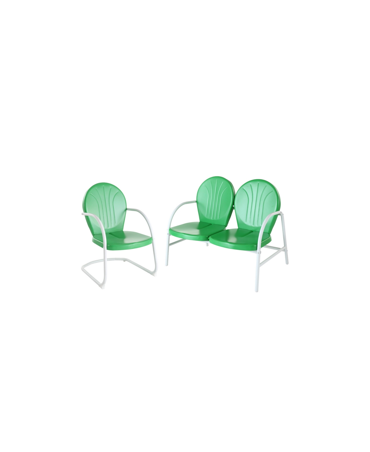 Griffith 2 Piece Metal Outdoor Conversation Seating Set - Loveseat And Chair