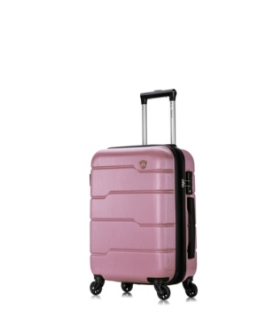 Dukap Rodez 20" Lightweight Hardside Spinner Carry-on Luggage In Rose Gold