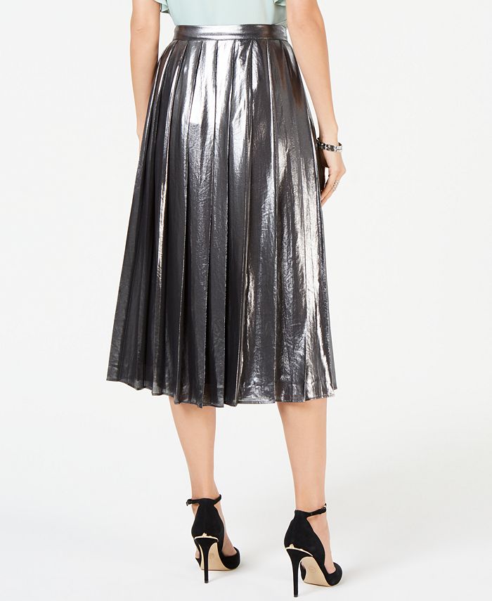 Michael Kors Foil-Coated Pleated Skirt & Reviews - Skirts - Women - Macy's