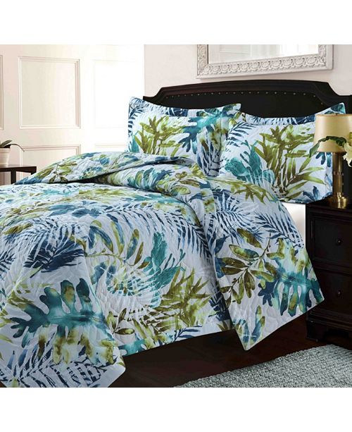 Tribeca Living Lyon Microfiber Tropical Rainforest Printed Oversized
