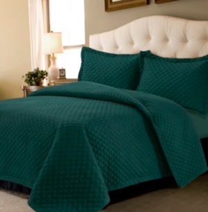 Brisbane Microfiber Solid Oversized King Quilt Set