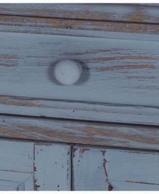 Country Cottage Accent Cabinet, Blue Antique Finish