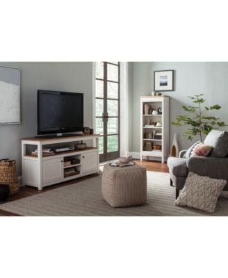 Savannah TV Cabinet, with Natural Wood Top