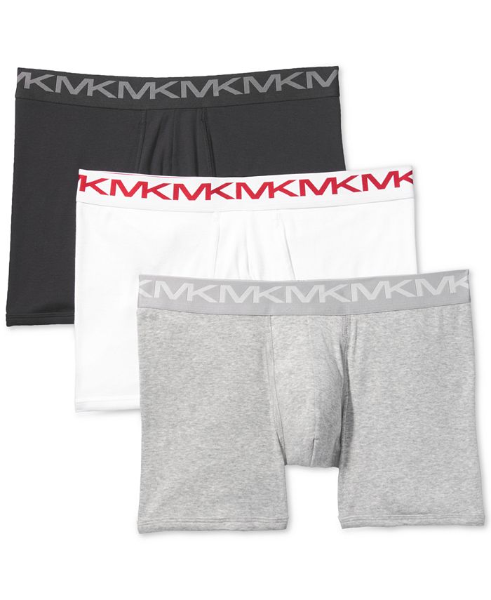 Michael Kors Men's Performance Cotton Boxer Briefs, 3-Pack & Reviews -  Underwear & Socks - Men - Macy's