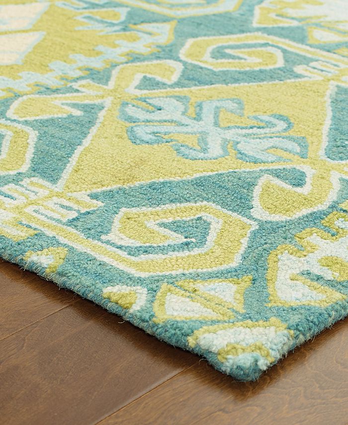 Tommy Bahama Home Jamison 53304 Blue/Green 5' x 8' Area Rug Macy's
