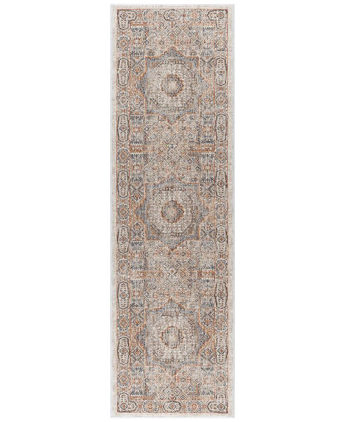KM Home Harper HA3102 Ivory 2'3" x 7'3" Runner Area Rug Macy's