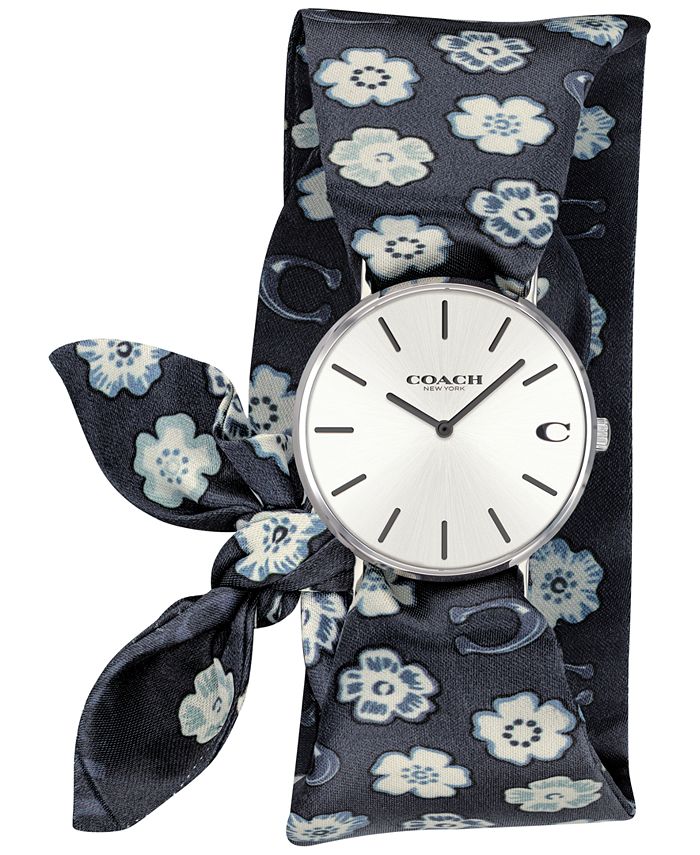 COACH Women s Perry Tea Rose Satin Scarf Wrap Watch 36mm Created