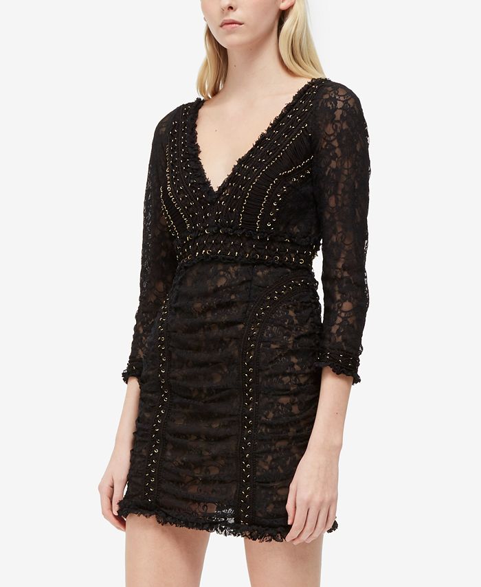 French Connection Lace O-Ring Dress - Macy's