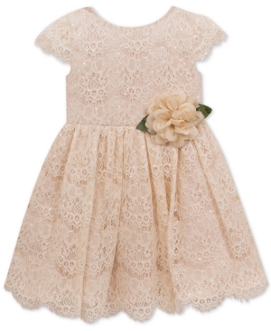 Rare Editions Baby Girls Sequin Lace Fit & Flare Dress
