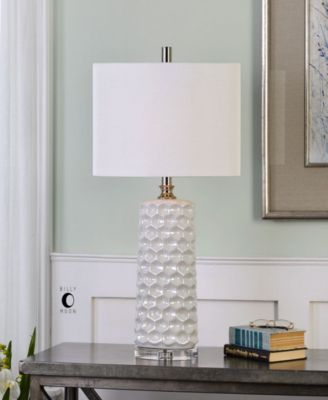 Uttermost Sesia White Honeycomb Table Lamp