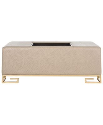 Julian Faux Ostrich Tray Ottoman/Coffee Table