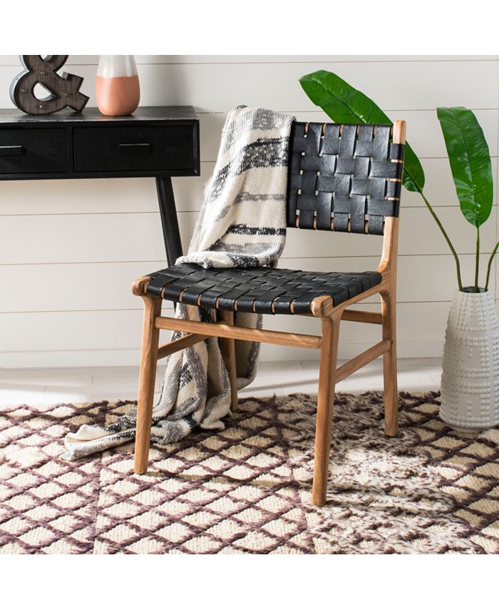 Safavieh Taika Woven Leather Dining Chair Macy's