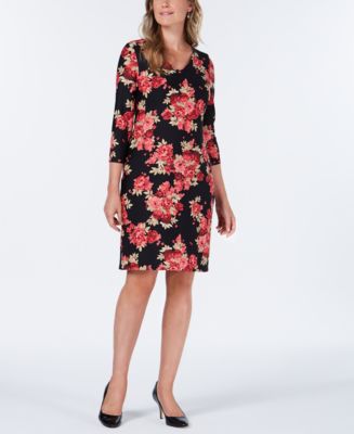 Charter Club Floral-Print Shift Dress, Created for Macy's - Macy's