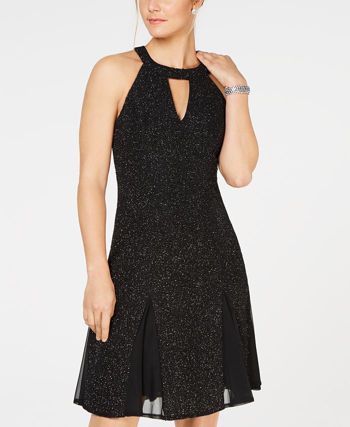 Nightway GlitterKnit ALine Dress Macy's