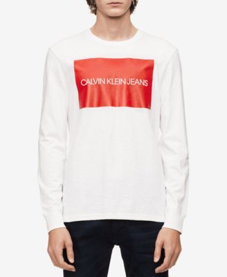 Calvin Klein Jeans - Men's Long-Sleeve Boxed Logo T-Shirt