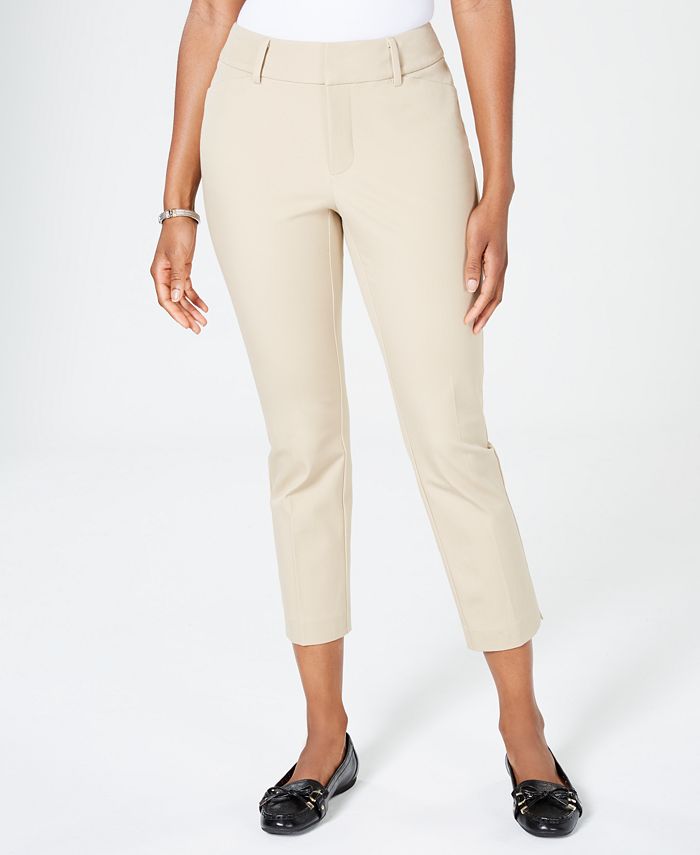 Charter Club Petite Newport Tummy-Control Cropped Pants, Created for ...