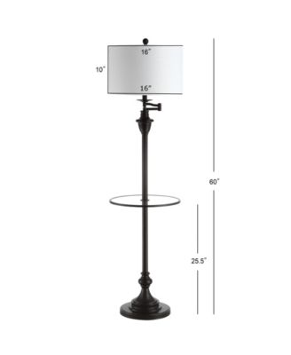 Cora 60" Metal,Glass LED Side Table and Floor Lamp