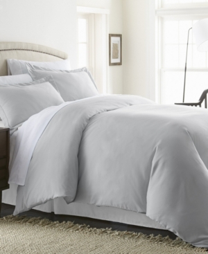 Ienjoy Home Double Brushed Solid Duvet Cover Set, King/california King In Light Gray