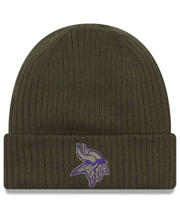 New Era Minnesota Vikings Salute To Service Cuff Knit Hat - Macy's