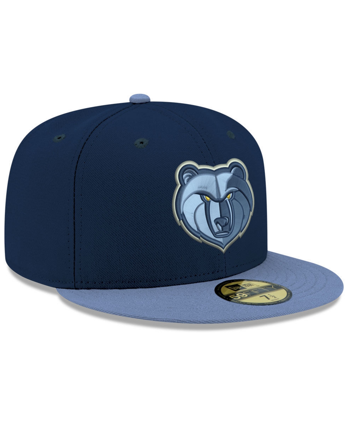 New Era Memphis Grizzlies Basic 2 Tone 59fifty Fitted Cap In Navy,skyblue