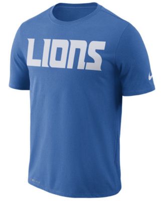 Nike Men's Detroit Lions Dri-FIT Cotton Essential Wordmark T-Shirt - Macy's