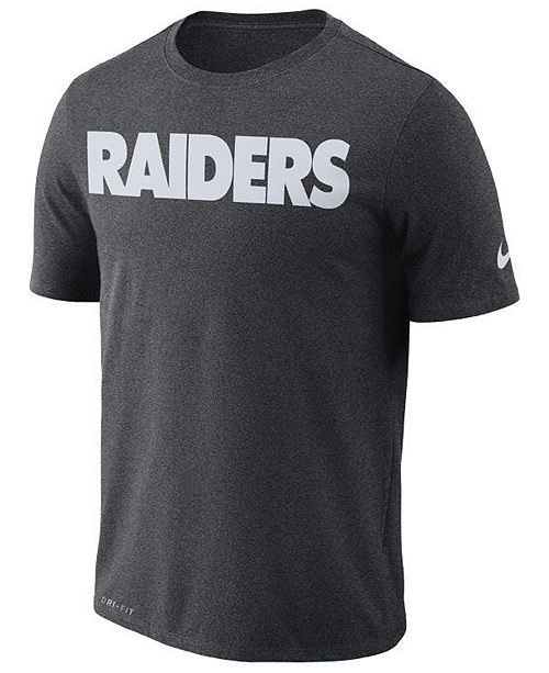 Nike Men S Oakland Raiders Dri Fit Cotton Essential Wordmark T Shirt Reviews Sports Fan Shop By Lids Men Macy S