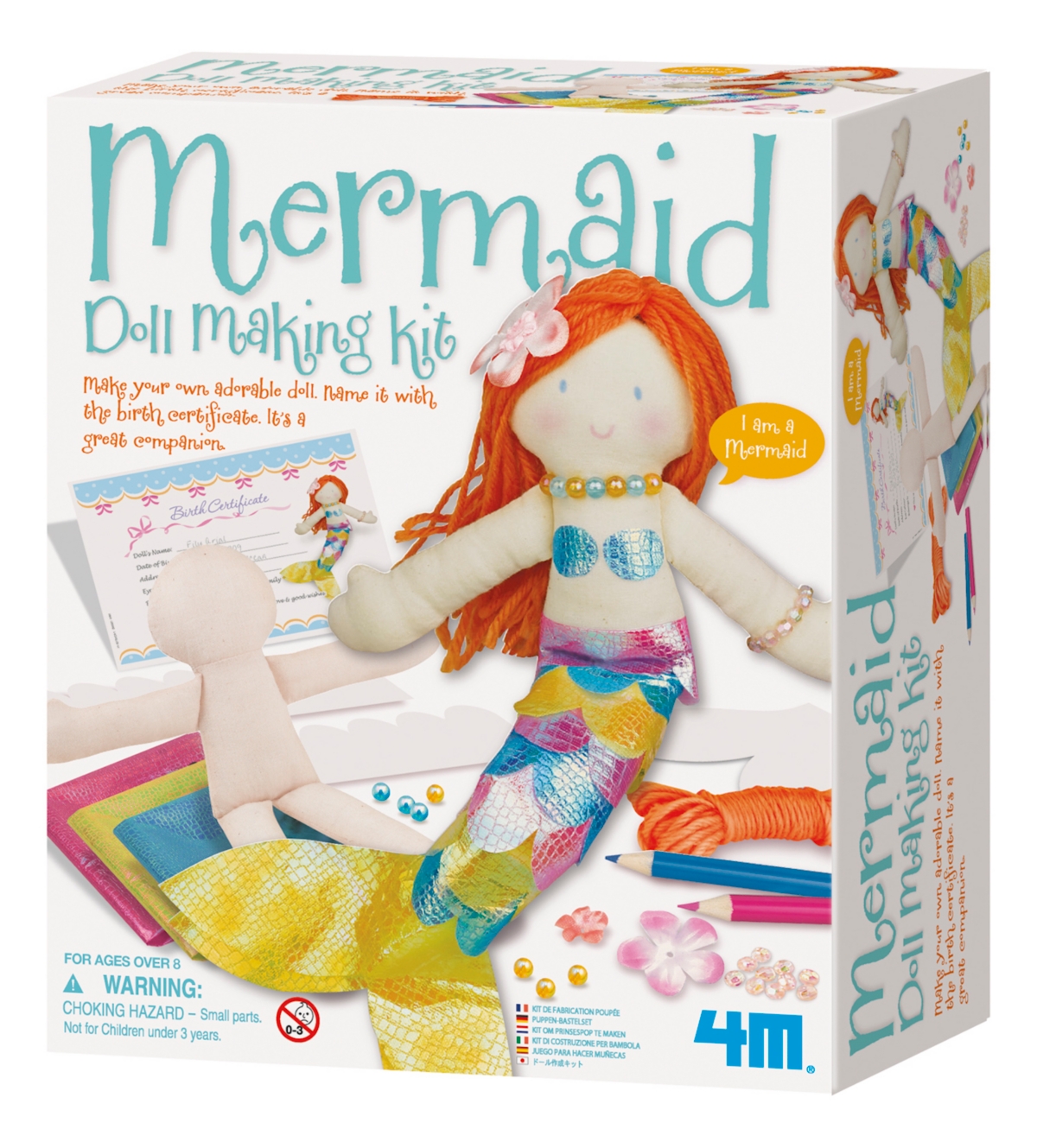 4m Kids' Mermaid Doll Making Kit In Multi