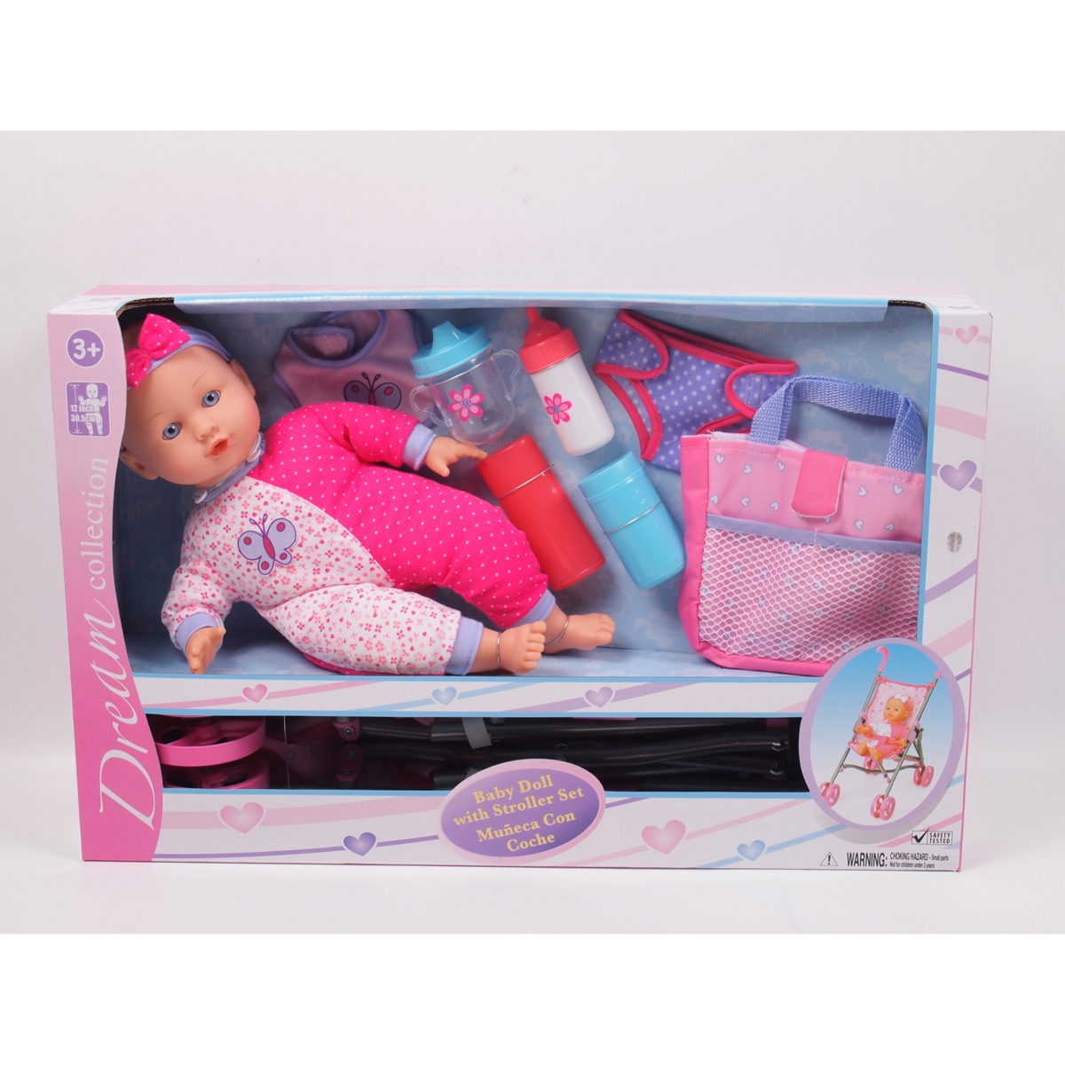Shop Redbox Gi Go Toy Dream Collection 14 Inches Baby Doll With Stroller Set In Multi