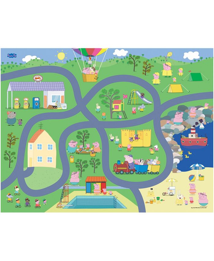 TCG Toys Peppa Pig Jumbo Mega Mat Play Mat With 2 Bonus Vehicles Macy's