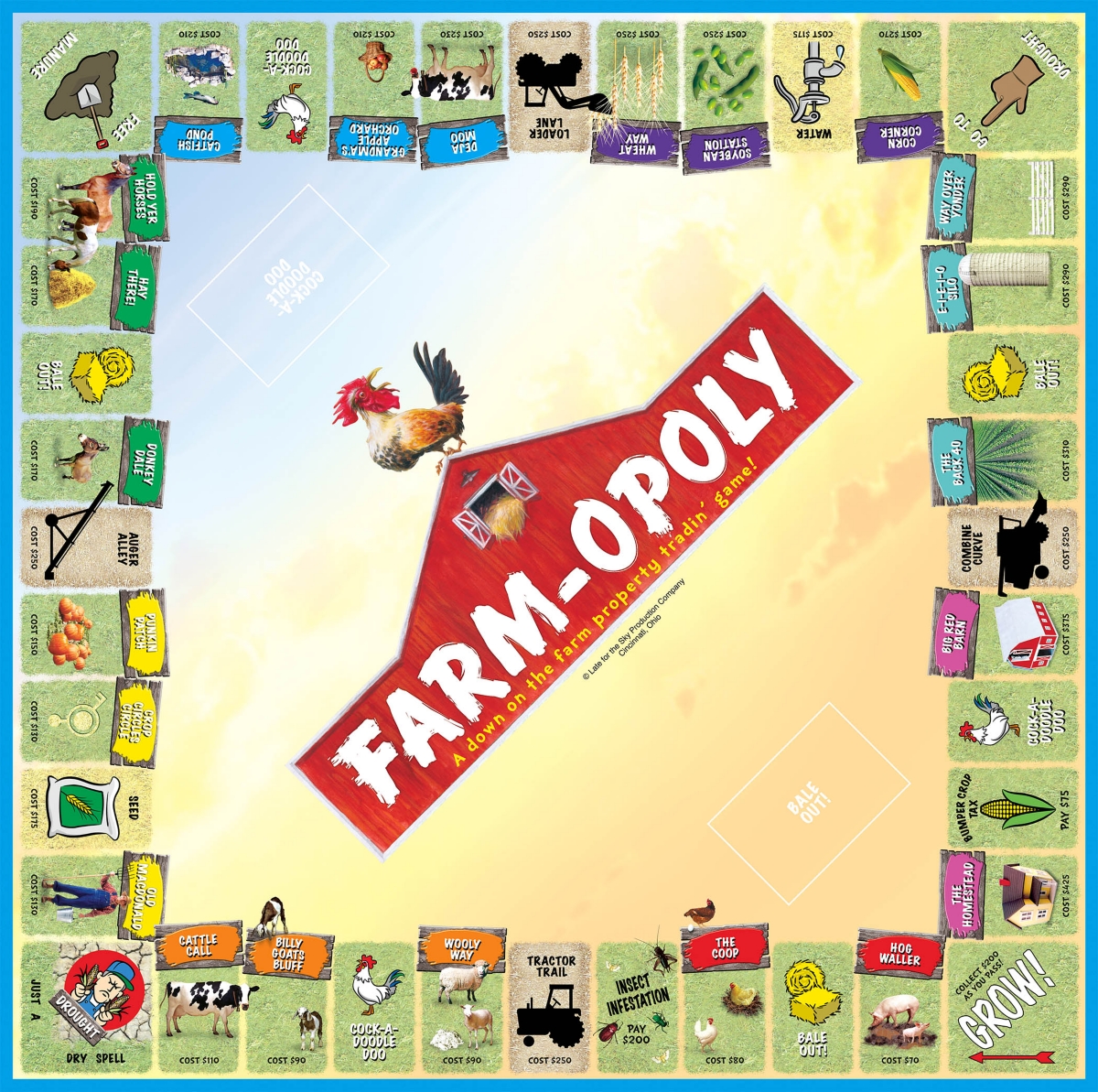Masterpieces Puzzles Late For The Sky Farm-opoly In Multi
