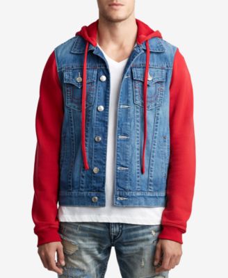 true religion jean jacket with hoodie