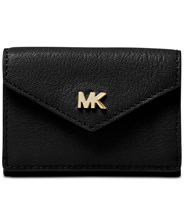 Michael Kors Shiny Leather Trifold Flap Wallet - Macy's