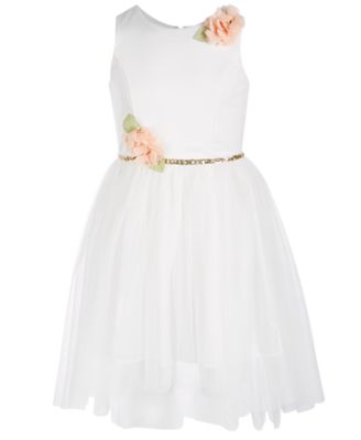 Pink & Violet - Big Girls Floral-Trim Ballerina Dress