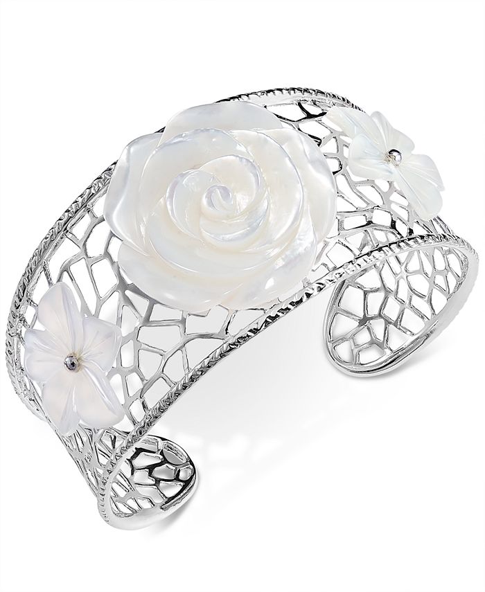 Macy's silver shop cuff bracelet